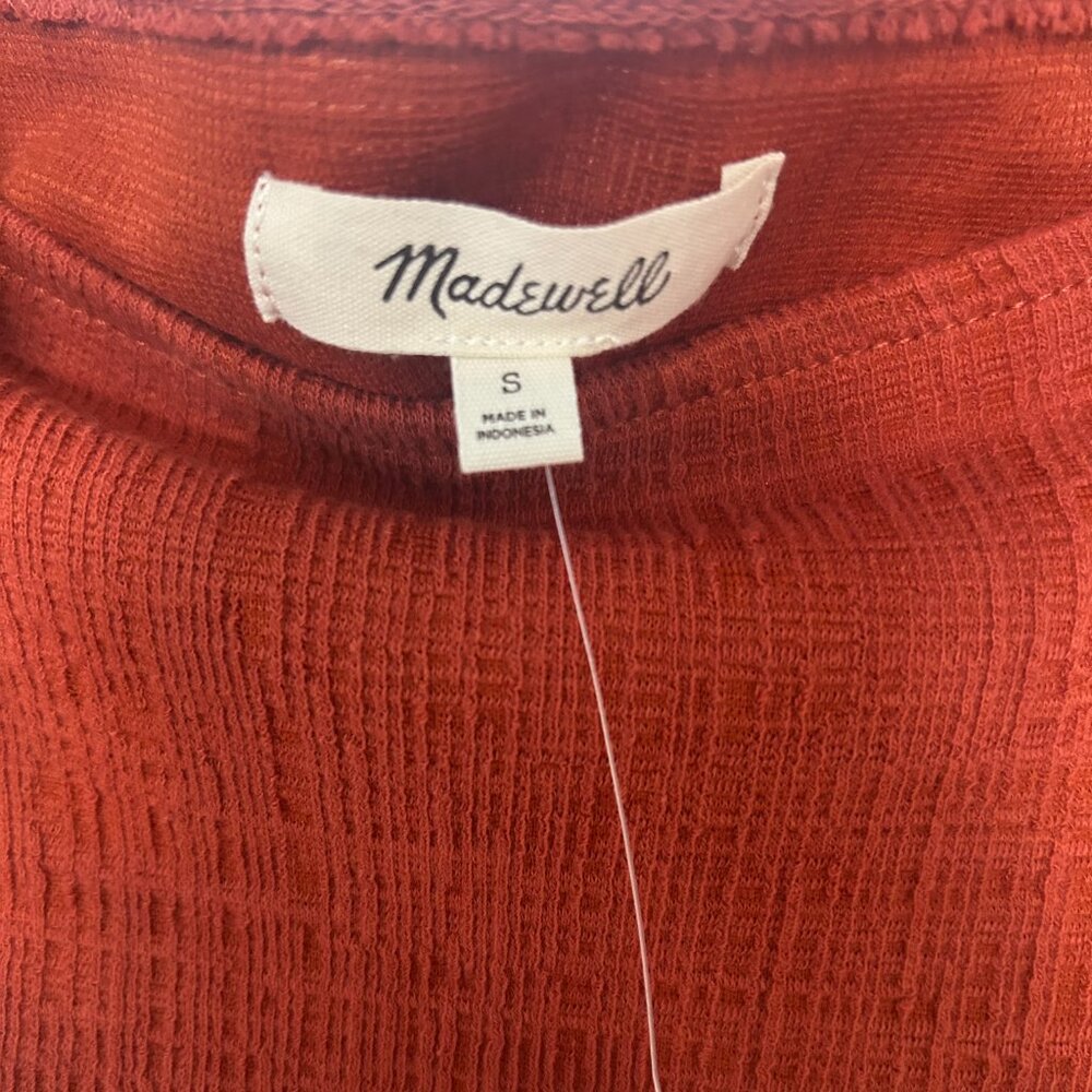 NWT Madewell Rust Ruffled Top - Picture 5 of 7